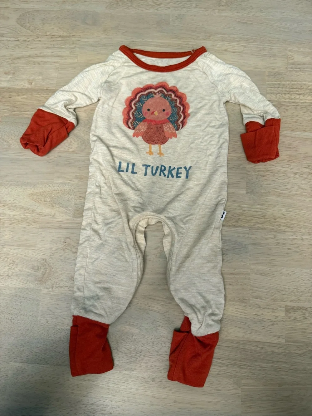 Little Sleepies Crescent Zippy - Lil Turkey